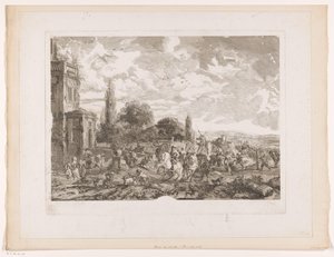 Bir ev için yola çıkan av partisi Partie de Chasse le Vol dökün Philips Wouwerman