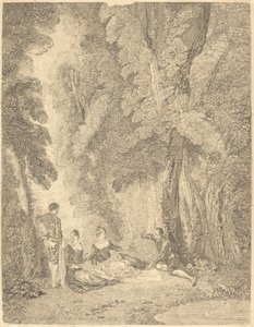 Atıştırmalık by Jean Moyreau after Antoine Watteau