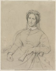 Madam Hippolyte Flandrin Aimée Ancelot, 1869. by Jean Paul Flandrin