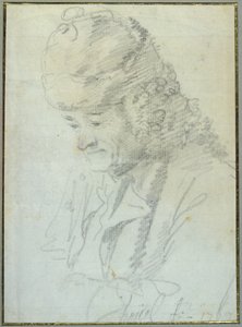 Voltaire (1694-1778) yaşlılıkta, 1769 (kağıt üzerinde mum boya) by Jean Pierre Houel
