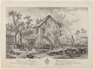 çiftlik avlusu by Jean Pierre Louis Laurent Hoüel after François Boucher