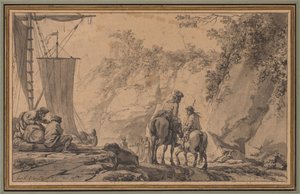 Manzaradaki Figürler by Jean Pierre Louis Laurent Houël