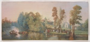 Gallant sahnesi: gölde piknik, 1787