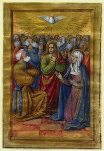 Saatler Kitabından Minyatür: Pentekost, c. 1500.