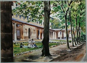 St. Maur Psikiyatri Hastanesi Bahçesi by Jean Raoulx