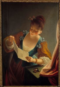 Jean Raoux (1677-1734) tarafından 18. yüzyıla ait bir mektup okuyan genç kadın