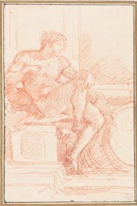 Sistine Şapeli tavanından Ignudo by Jean Robert Ango