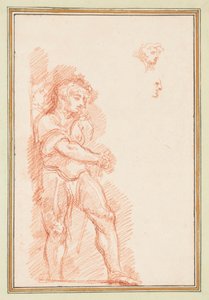 Profil çalışmaları ile antika elbiseli asker by Jean Robert Ango