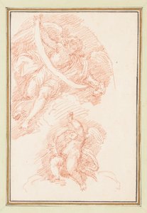 Putto ile kanatlı figür tutma kayışı by Jean Robert Ango