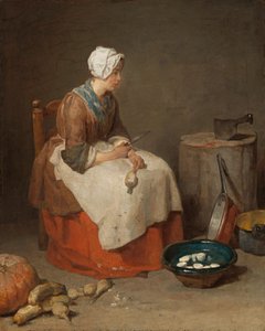mutfak hizmetçisi by Jean Baptiste Simeon Chardin