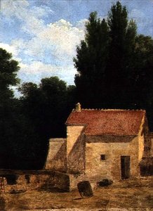 Peyzajda Çiftlik Binası by Jean Victor Bertin