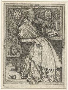 Portret van kardinal Karel van Bourbon Kardinal Charles de Bourbon 28 yaşında by Jean de Gourmont (I)
