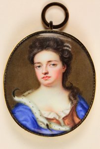 Kraliçe Anne (parşömen üzerine suluboya) by Jean the Younger Petitot