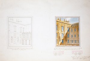 İç Avlu için Tasarım, Chatsworth (kağıt üzerine sulu boya)
