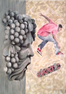Skate, 2009 (tuval üzerine akrilik ve pastel)