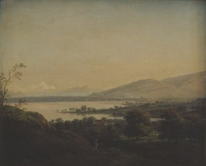 Leman Gölü Üzerinden Mont Blanc ve Cenevre