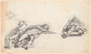 Bir içkiden sonra İsviçre, Mont Salève'den bir sahne by Jens Juel