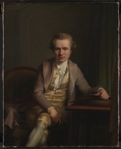 Oymacı Johann Friderich Clemens Çalışma Masasında by Jens Juel