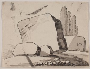 Harabe parçaları ve selvi by Jens Petersen Lund