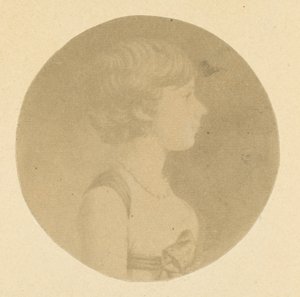 Profildeki Bir Kızın Mezzotint portresi, The St. Memin Collection of Portraits, 1862.