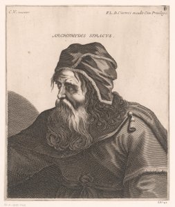Arşimet portresi Arşimet Siracusa. (nesne üzerindeki başlık) Filozofların ve kralların büstleri (seri başlığı)