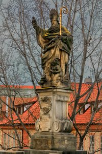 Charles Köprüsü'ndeki Saint Augustine of Hippo Heykeli by Jeronym (1632 1709) Kohl
