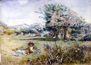 Meyve bahçesindeki çocuklar by Jessie MacGregor