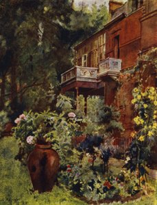 Leighton House, The Studio Balkon, Bahçeden (renkli taş) by Jessie MacGregor