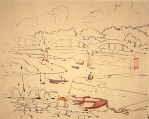 "Köprüler Kitabı" için çizim, c.1911 (kağıt üzerine suluboya ve mürekkep)