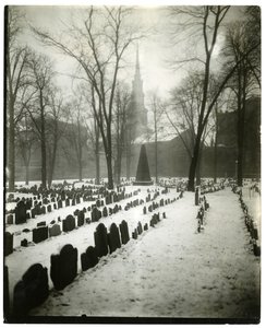 Old Granary Burying Ground Boston, ABD, c.1902-10 (jelatin gümüşü fotoğraf) by Jessie Tarbox Beals