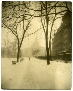 State House, Storm, Boston, ABD, c.1902-10 (jelatin gümüşü fotoğraf) by Jessie Tarbox Beals