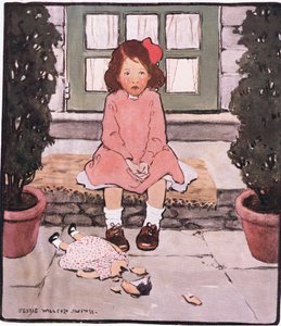 Kırık bir kafa ve kalp (renkli taş) by Jessie Willcox Smith