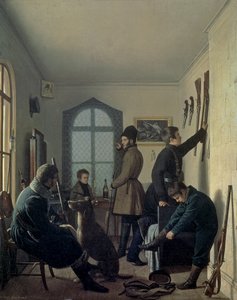 Preparations for Hunting, 1836 by Jevgraf Fiodorovitch Krendovsky