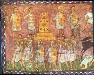 Eben-Ezer Savaşı (alçı üzerine tempera) by Jewish School