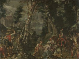 Davut ve Abigail arasındaki görüşme by Joachim Anthonisz. Wtewael