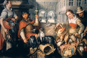 egzotik hayvan satıcısı by Joachim Beuckelaer