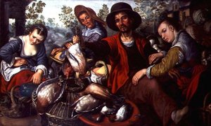 Oyun Durağı (tuval üzerine yağlı boya) by Joachim Beuckelaer
