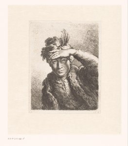 Tüylü bereli bir adamın portresi by Joachim Martin Falbe