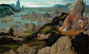 Erken Hollanda Sanatı : The Martyrdom of Saint Catherine par Patinier, Joachim (yaklaşık 1480-1524), 1515