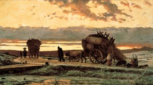 Keder. Acı "" (veya kış): topraklarından avlanan köylü ailelerini tasvir eden sahne. Joaquim Vayreda i Vila (1843-1894) tarafından yapılmıştır. 1876. Barselona. Katalonya Ulusal Sanat Müzesi. by Joachim Vayreda i Vila