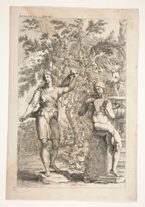 Atalanta ve Faun by Joachim von Sandrart