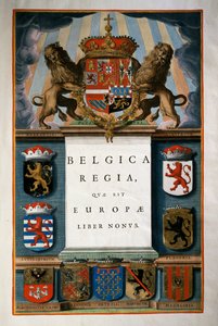 The Belgium Regia of Europe (Belçika), Kitap IX, başlık sayfası Cilt IV, Atlas maior, Joan Blaeu (1596-1673), bakır gravür, 57.5x39 cm, Amsterdam by Joan Blaeu