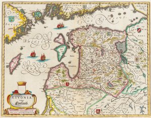 Livonia Haritası, Vulgo Lyefland, Atlas Maior by Joan Blaeu