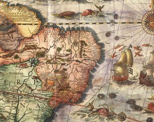 Joan Blaeu tarafından oluşturulan Amerika Haritası by Joan Blaeu