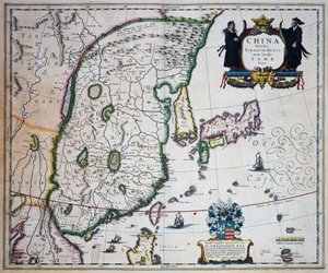 Çin Haritası, Joan Blaeu (1596-1673) by Joan Blaeu