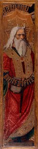 Moise - Musa - Resim Joan Gasco (aktif 1500-1529) - c. 1500 - Panelde Tempera - 294.4x55,9 - Katalonya Ulusal Sanat Müzesi, Barselona