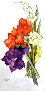 Gladioli, 2011 by Joan Thewsey