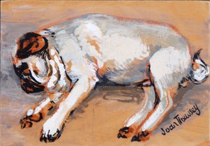 Hogarth Uyuyor, 2005, (guaj) by Joan Thewsey