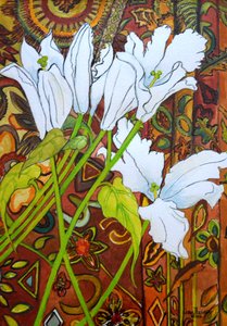 Desenli Kumaşa Karşı Lilyum, by Joan Thewsey