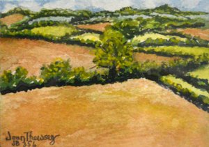 Küçük Suffolk Manzarası,2000 by Joan Thewsey